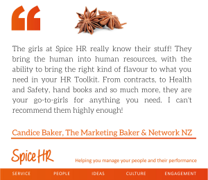 The girls at Spice HR really know their stuff!  Candice Baker, Owner, The Marketing Baker